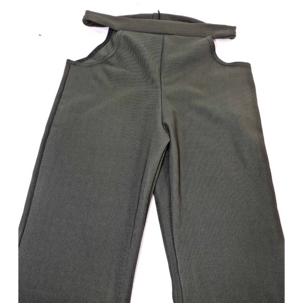 Pretty Little Thing Olive Bandage Rib Cut Leggings - Size 8 - NEW ! - Picture 8 of 16